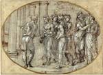 Odysseus and the Daughters of Lycomedes by Baldassare Peruzzi