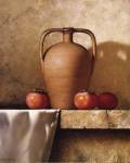 Olive Oil Jug with Persimmons by Loran Speck