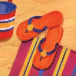 Orange Flip Flops by Paul Brent