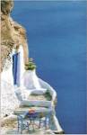 Oranges on Blue Table [vertical] by George Meis
