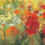 Oriental Poppy Field II by Carol Rowan