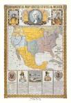 Ornamental Map/United States and Mexico by Humphrey Phelps