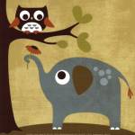 Owl and Elephant by Nancy Lee