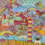 Owl Cat Dog 1 by Carla Bank