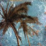 Palm on Tourquoise I by Patricia Pinto