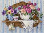 Pansies and Lace by Barbara Mock