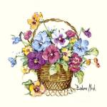 Pansy Basket Miniature by Barbara Mock