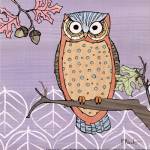 Pastel Owls II - mini by Paul Brent