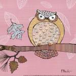 Pastels Owls III - mini by Paul Brent