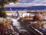 Path With Beach Chairs by T.C. Chiu