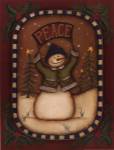 Peace Snowman by Kim Lewis