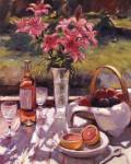 Pink Flowers by Edward Noott
