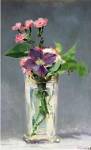 Pinks and Clematis in a Crystal Vase, c.1882 by Edouard Manet