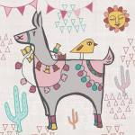 Playful Llamas II by Farida Zaman