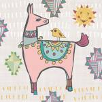 Playful Llamas III by Farida Zaman
