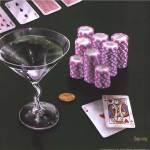 Poker Chips Big Slick by Michael Godard