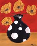 Polka Dot Poppies by Heather Donovan