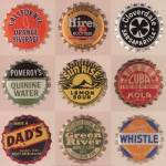 Pop Bottletops I by The vintage collection