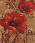 Poppies on Gold I by Vivian Flasch