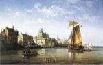 Port Scene, France by Charles Euphras Kuwasseg