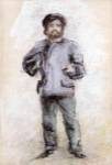 Portrait of Claude Monet by Pierre-Auguste Renoir