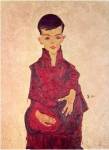 Portrait of Herbert Rainer aged about 6 years by Egon Schiele
