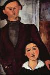 Portrait of Jacques & Berthe Lipchitz by Amadeo Modigliani