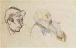 Portrait of Pissarro by Gauguin and Portrait of Gauguin by Pissarro by Paul Gauguin