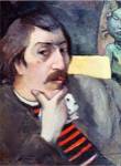 Portrait of the Artist with the Idol, c.1893 by Paul Gauguin