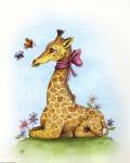 Pretty in Pink Giraffe by Jennifer Nilsson