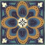 Proud as a Peacock Tile I by Veronique Charron