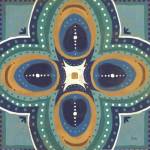 Proud as a Peacock Tile IV by Veronique Charron