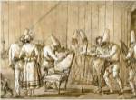 Punchinello Is Helped to a Chair by Giovanni Domenico Tiepolo