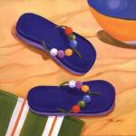 Purple Flip Flops by Paul Brent