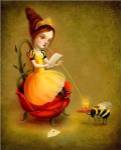 Queen Bee Reads a Love Letter by Meluseena