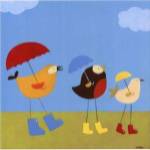 Rainy Day Birds I by June Erica Vess