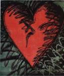 Rancho Woodcut Heart by Jim Dine