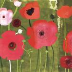 Ranunculus on Green by Susy Pilgrim Waters