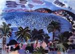 Raoul Dufy - Mediterranean Scene Size 24x18 by Raoul Dufy
