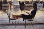 Reading on the Dock by Georgia Janisse
