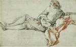 Reclining Male Figure by Francois Boucher
