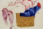 Reclining Woman With Mauve Stockings, 1913 by Egon Schiele
