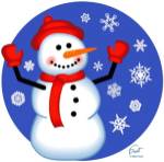 Red Cap Snowman by Mark Frost