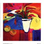 Red Lillies With Oranges by Natasha Barnes