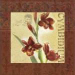 Red Orchid Square II by Julie Ueland