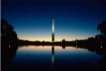 Reflection of an obelisk on water, Washington Monument, Washington DC, USA