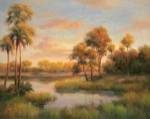 River Cove With Palms II by R. Rutley