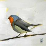 Robin on Wire by Angela Moulton