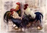 Rooster Trio by Alma Lee