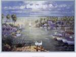 Safe Harbor With Pelicans by Raul Conte